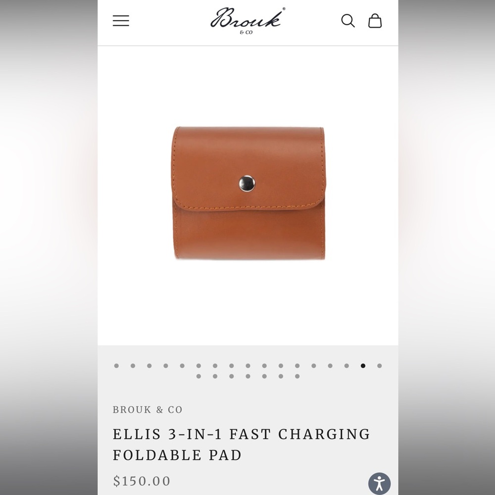 Brouk & Co. Brown Ellis 3-in-1 Fast Charging Foldable Pas